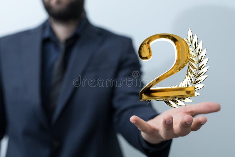3d  2 Years or award Anniversary Illustration. 3d  2 Years or award Anniversary Illustration