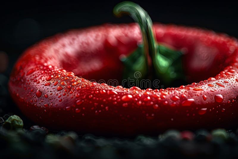 Una imagen vibrante a fotograma completo que muestra un grupo de chiles rawit picantes en colores vivos libre illustration