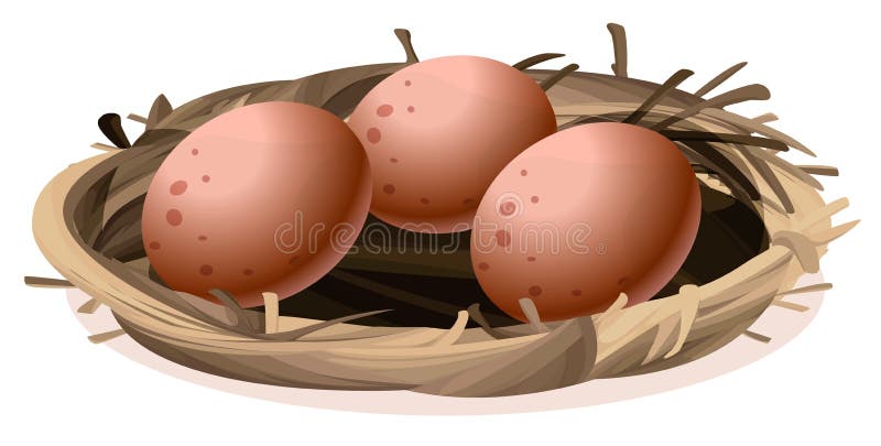 Una jerarquía con tres huevos stock de ilustración Una jerarquía con tres huevos stock de ilustración