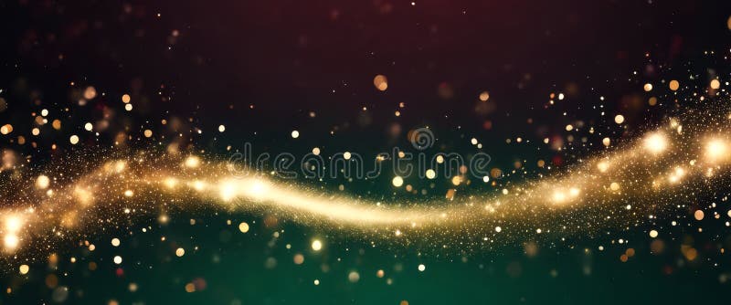 Una larga línea curvada de estrellas brillantes imagen de archivo