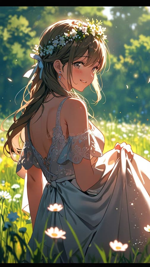 Una linda chica en su casa mientras cocina libre illustration