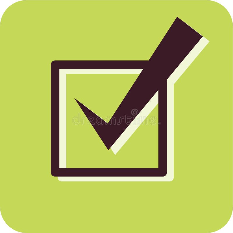 Una marca de cotejo en un checkbox stock de ilustración Una marca de cotejo en un checkbox stock de ilustración