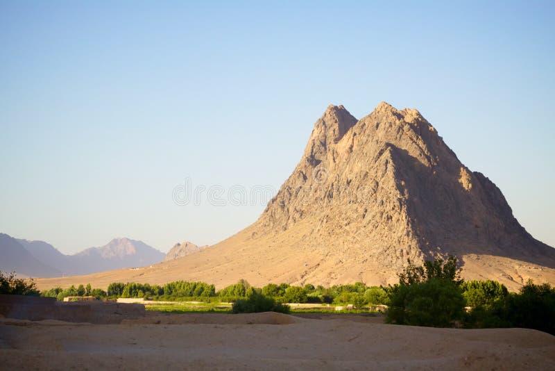 Una montagna isolata in Kandahar, Afghanistan fotografia stock libera da diritti