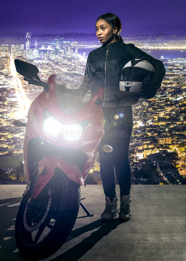 Una motocicletta su san francisco immagini stock libere da diritti
