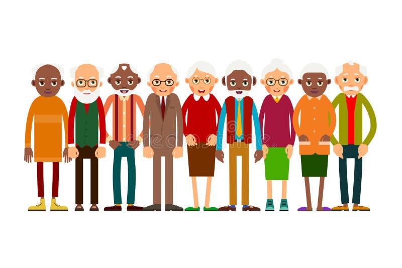 Una más vieja gente del grupo libre illustration Una más vieja gente del grupo libre illustration