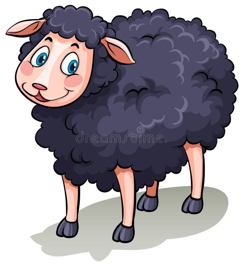 Una oveja negra ilustración del vector. Ilustración de uniforme - 51517121