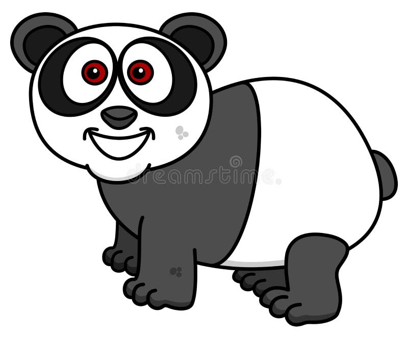 Una panda que sonríe en perfil libre illustration Una panda que sonríe en perfil libre illustration