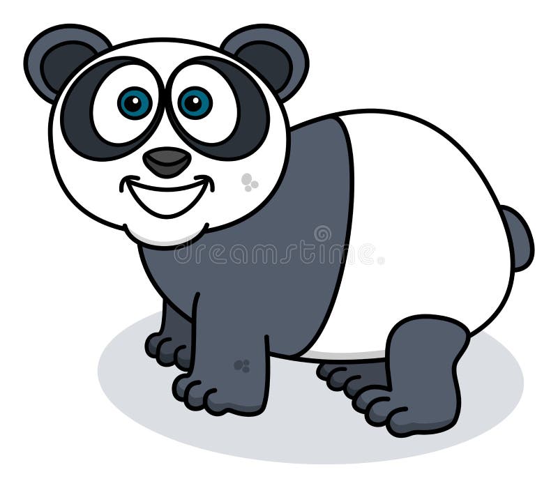 Una panda que sonríe en perfil stock de ilustración Una panda que sonríe en perfil stock de ilustración