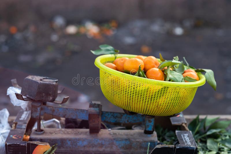 Una parada típica del mercado que vende naranjas a los turistas en Marrakesh fotos de archivo libres de regalías Una parada típica del mercado que vende naranjas a los turistas en Marrakesh fotos de archivo libres de regalías
