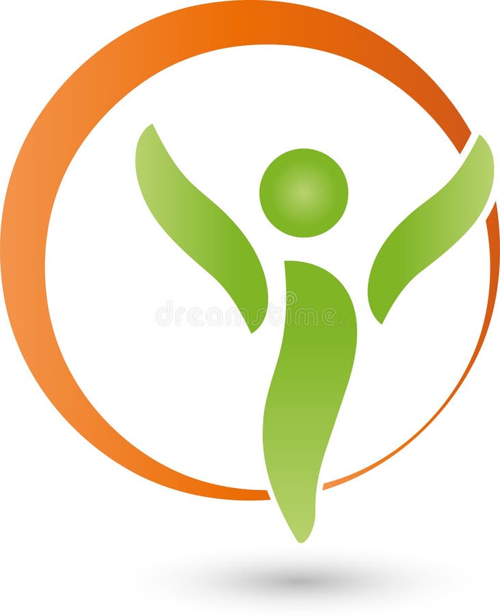 Una persona nel logo di moto, di sport e di forma fisica illustrazione di stock Una persona nel logo di moto, di sport e di forma fisica illustrazione di stock