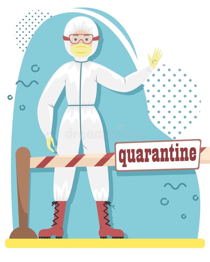 Una persona protegida por bacterias bloquea el camino al territorio infectado Enfermedad viral Epidemia libre illustration Una persona protegida por bacterias bloquea el camino al territorio infectado Enfermedad viral Epidemia libre illustration