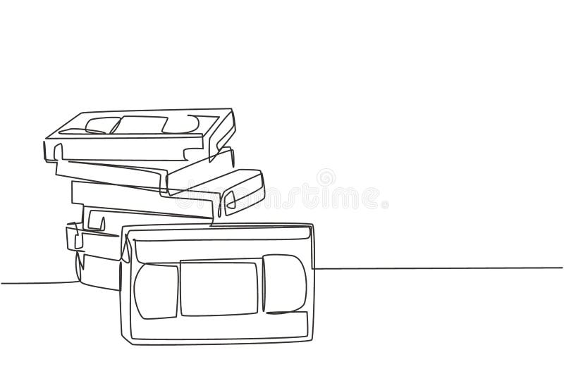 Una Pila De Dibujo De Una Sola Línea De Cinta De Vídeo Analógico Vhs Tradicional Retro. Concepto Continuo Del Elemento De Cinta De Ilustración del Vector - Ilustración de muestra, registrador: 191008581 Una Pila De Dibujo De Una Sola Línea De Cinta De Vídeo Analógico Vhs Tradicional Retro. Concepto Continuo Del Elemento De Cinta De Ilustración del Vector - Ilustración de muestra, registrador: 191008581
