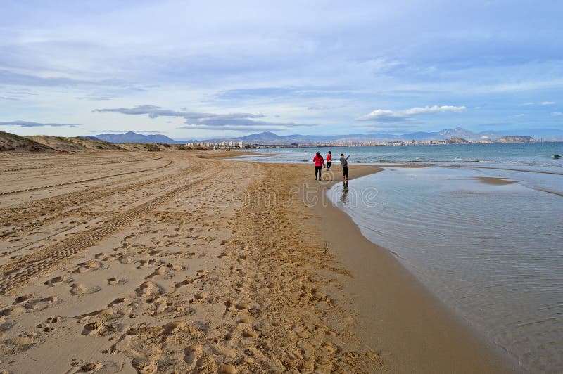 Una playa reservada larga imagen de archivo Una playa reservada larga imagen de archivo