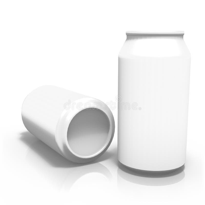 una rappresentazione 3d di due latte della bevanda, su fondo bianco royalty illustrazione gratis una rappresentazione 3d di due latte della bevanda, su fondo bianco royalty illustrazione gratis