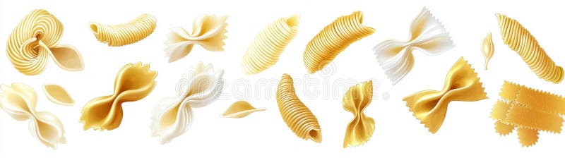 Una representación en 3D de los retransmisores de confeti dorado que se pueden usar para celebrar un cumpleaños o para felicitar a ilustración del vector