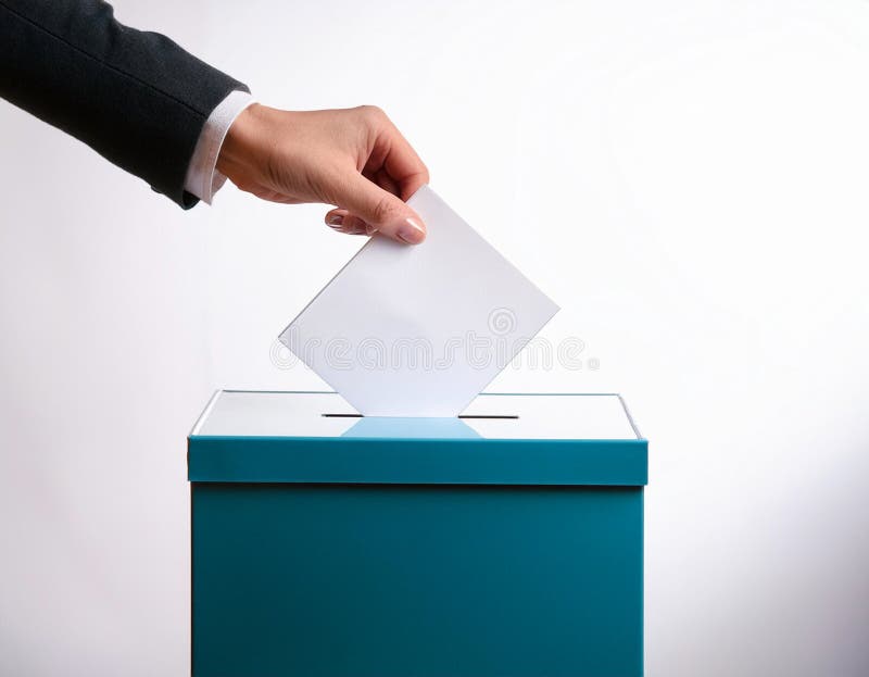 Una scheda elettorale piena di schede elettorali per le elezioni illustrazione vettoriale