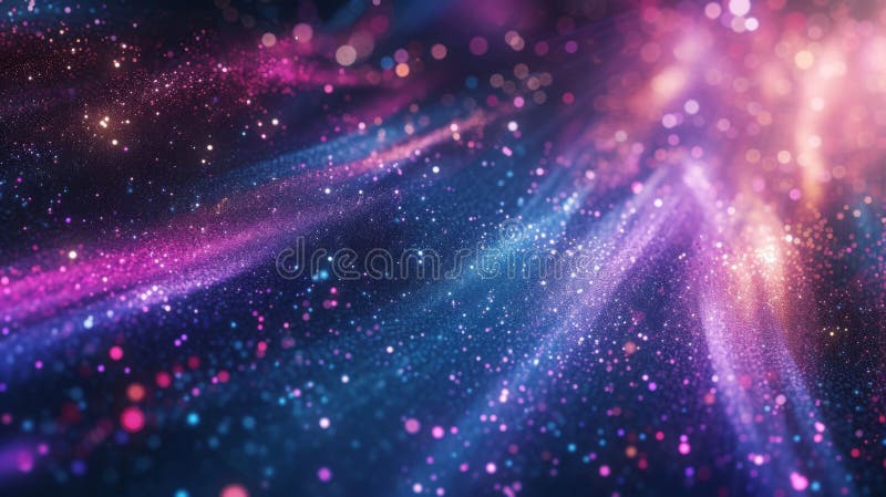 Una serie accattivante di piccole particelle che si muovono in perfetta armonia mentre si sollevano e cadono in un display incante fotografie stock