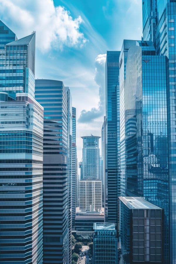 Una splendida vista di una città da un edificio ad alto sviluppo. perfetto per i temi urbani e i progetti architettonici fotografie stock
