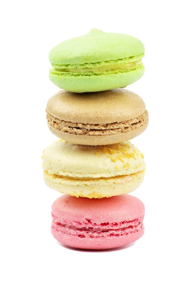 Una squisitezza dolce francese, primo piano di varietà dei maccheroni fotografie stock libere da diritti Una squisitezza dolce francese, primo piano di varietà dei maccheroni fotografie stock libere da diritti