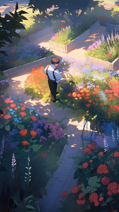 Una varietà di fiori di congegno. immagine generativa ai. illustrazione vettoriale