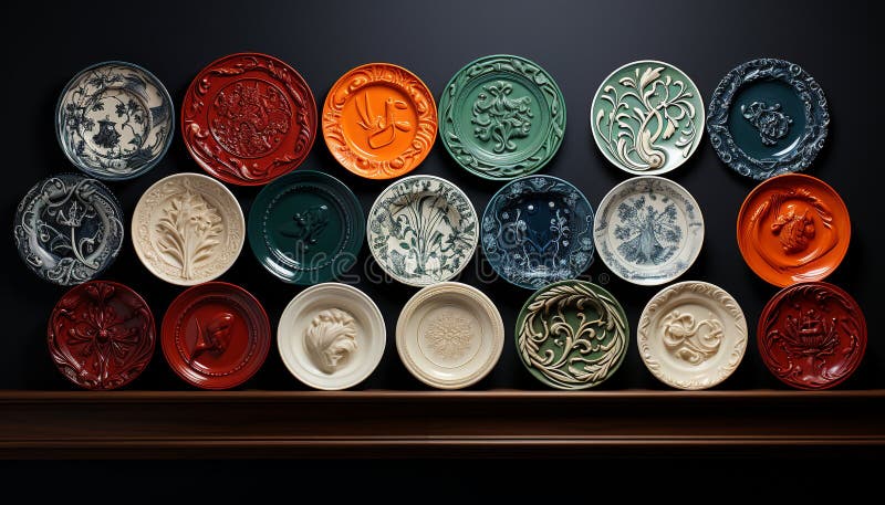 Una vivace collezione di modelli colorati in un'ampia varietà generata dall'ai illustrazione vettoriale
