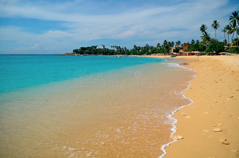 Unawatunastrand in Sri Lanka stock foto's Unawatunastrand in Sri Lanka stock foto's