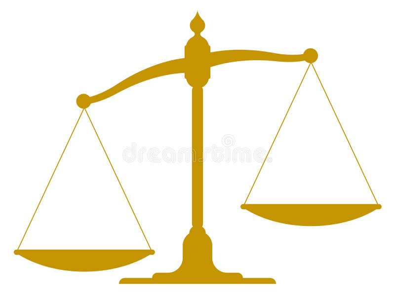 Unbalanced vintage scale stock vector. 