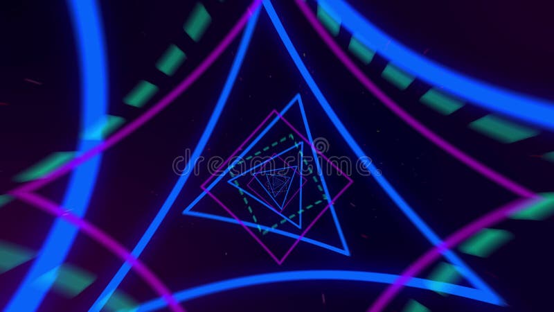 Unbegrenzte loopable Tunnelhintergrund der Zusammenfassung 4k lizenzfreie abbildung