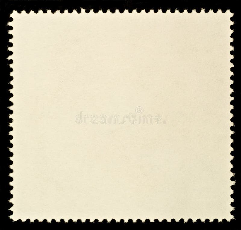 Blank Postage Stamp Framed by Black Border. Blank Postage Stamp Framed by Black Border
