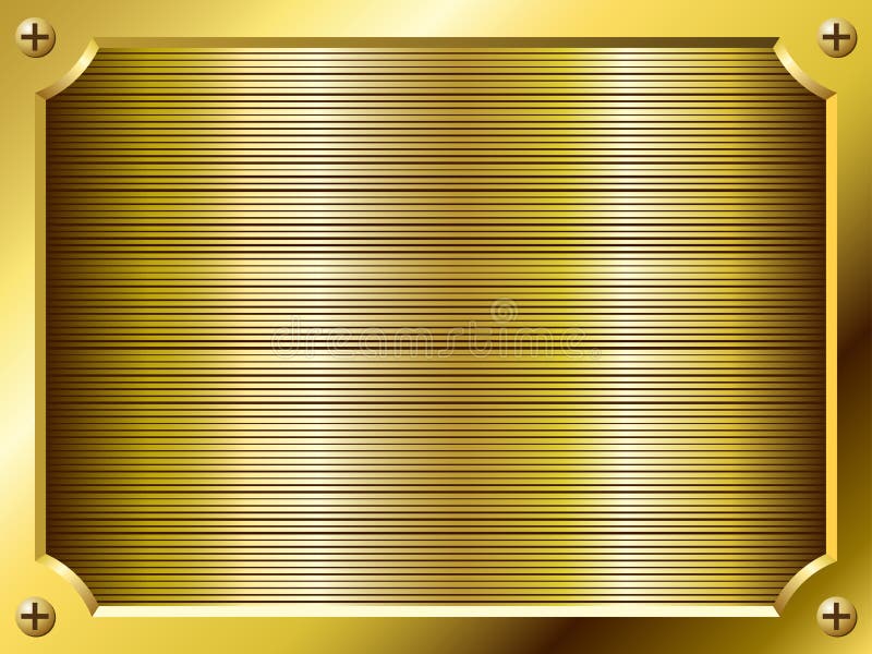 Leere goldene Platte lizenzfreie abbildung