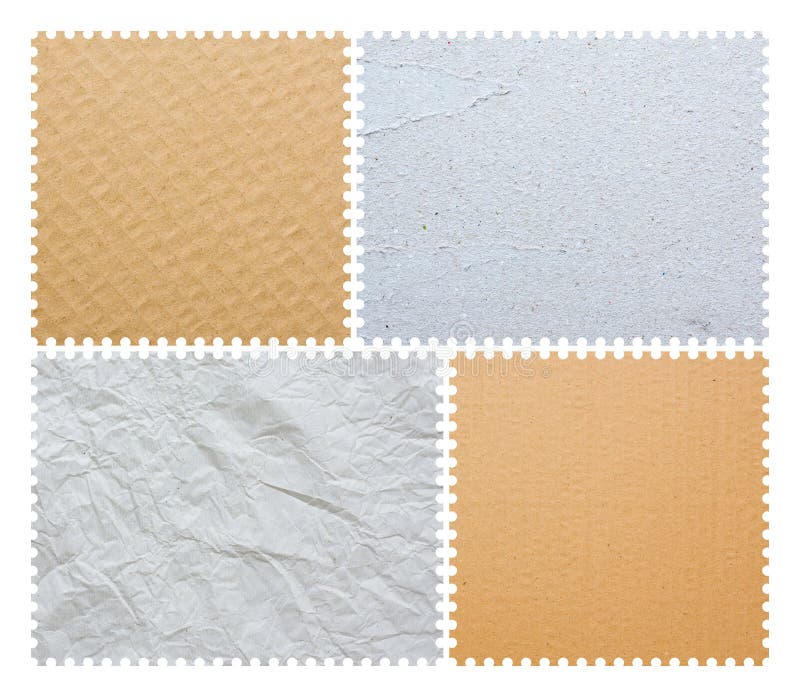 Blank post stamp with cardboard and paper textures. Blank post stamp with cardboard and paper textures.