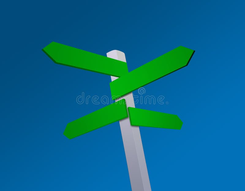 Unbelegter Richtungen Signpost