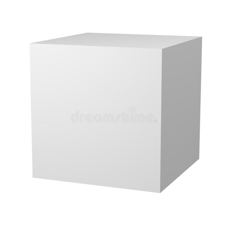 Unbelegter weißer Würfel 3D vektor abbildung
