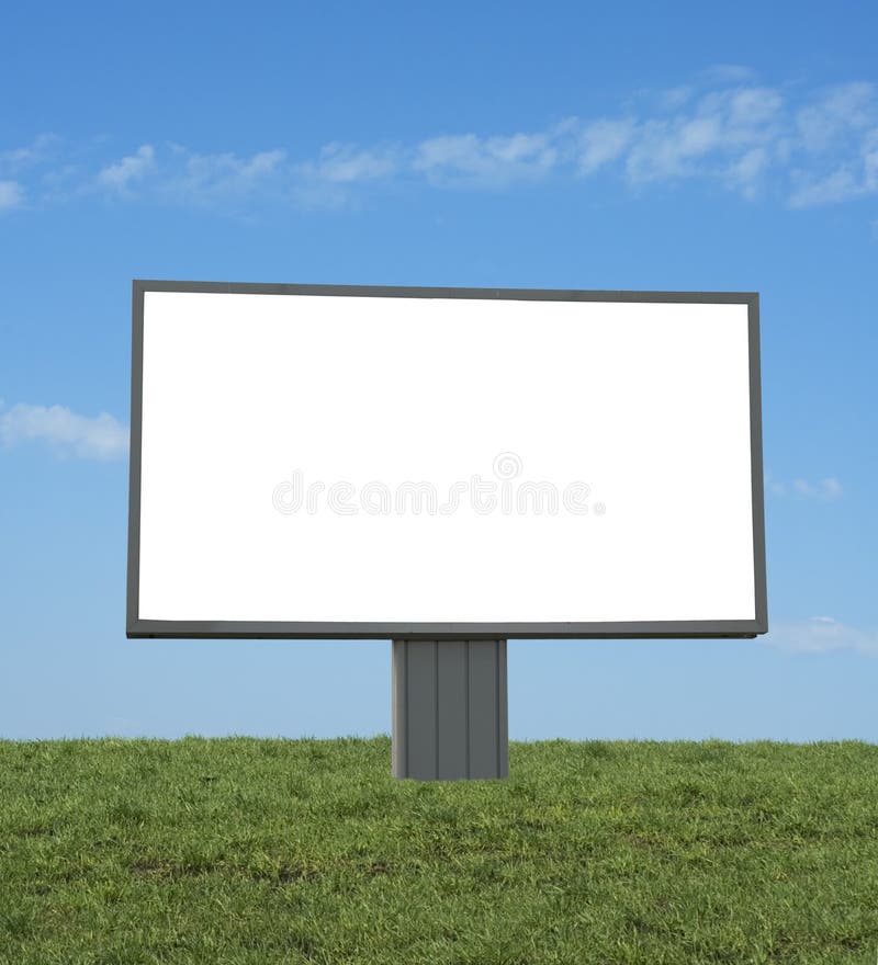 Blank bilboard in a green field, add your text or image. Blank bilboard in a green field, add your text or image