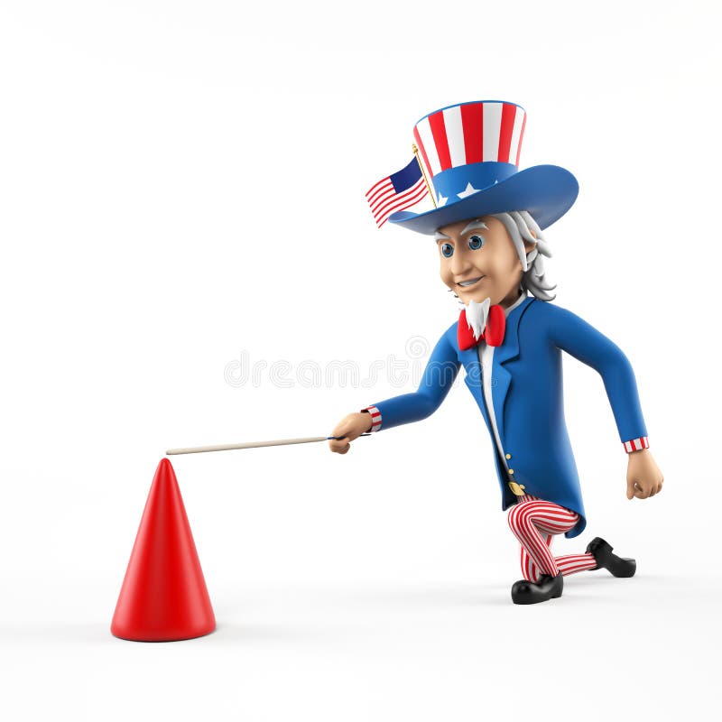 Uncle sam character stock illustration. Illustration of american 25524582