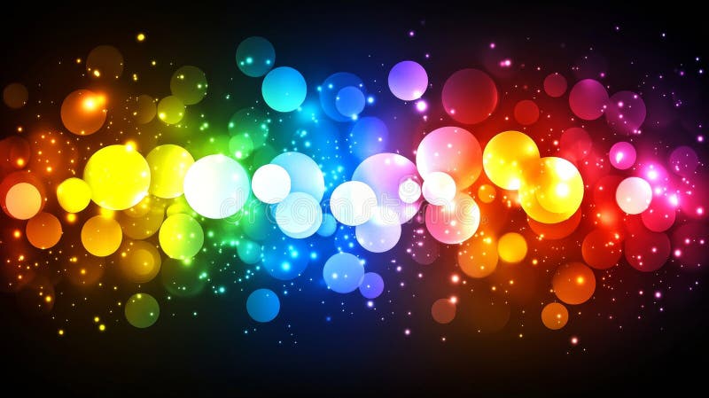 An unclear image of a bright background dotted with many circles of light. stock images