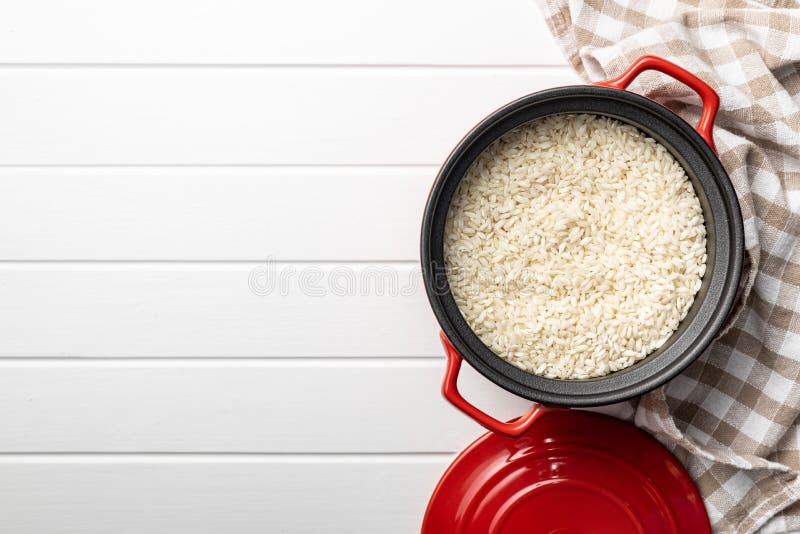 Uncooked Carnaroli Risotto Rice in Pot Stock Image Image of cereal