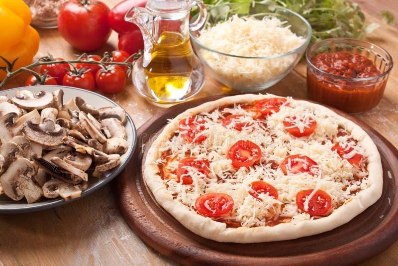 Pizza Party Friends Delicious Tomato Cheese Stock Photo 1222356049