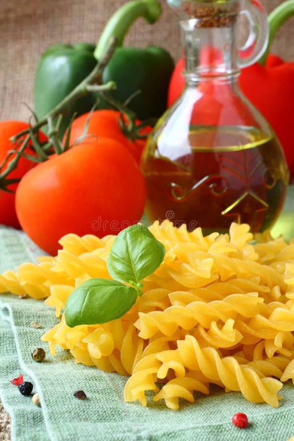 Uncooked Gluten Free Fusilli Pasta from Blend of Corn and Rice Flour