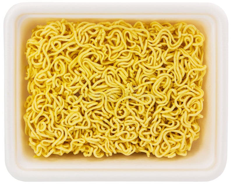 Uncooked Instant Noodle Isolated Stock Image Image of block
