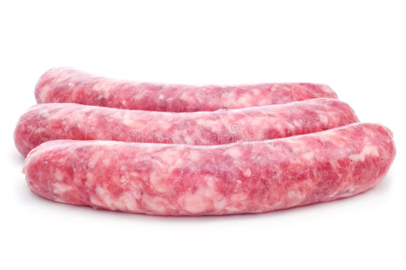 Uncooked Pork Meat Sausages Stock Photo Image of grill, butchery