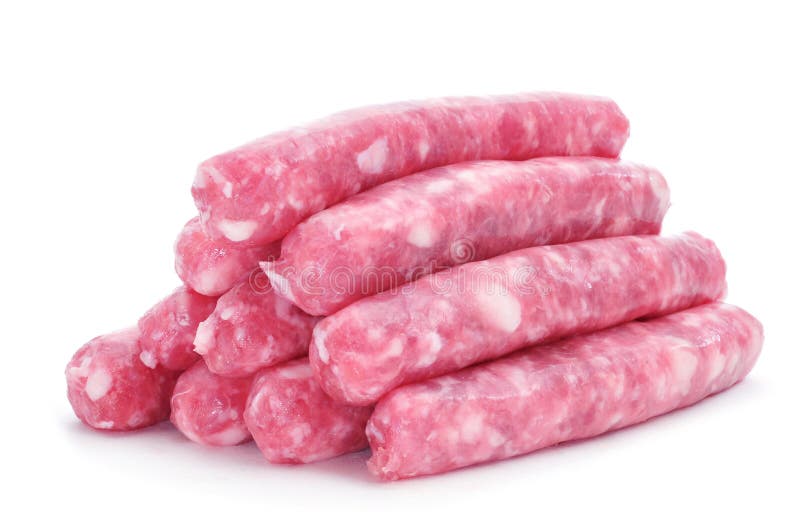 Uncooked Pork Meat Sausages Stock Image Image of cholesterol, meat