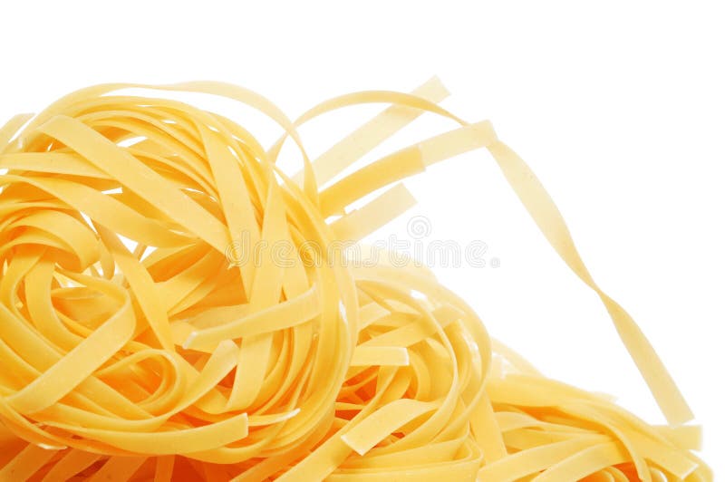 Uncooked tagliatelle