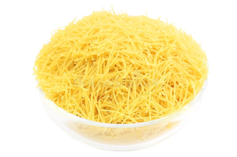 Uncooked Vermicelli in a Plate Stock Image Image of stack, plate