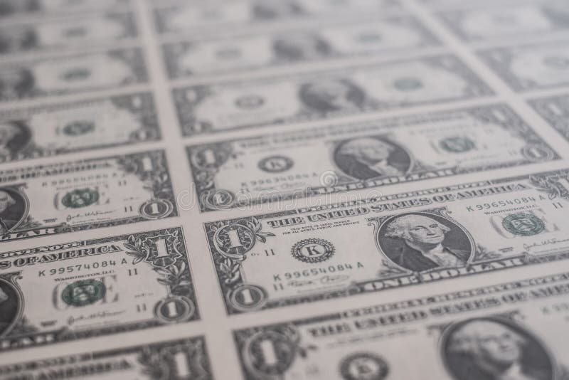 Printing American dollars royalty free stock image