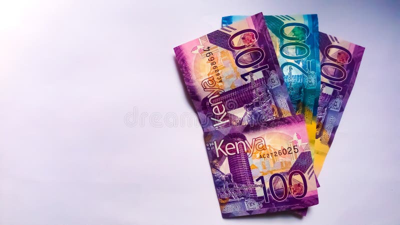 0 Und 100 Kenya Banknoten Auf Weiss Redaktionelles Stockfoto Bild Von Banknoten Kenya