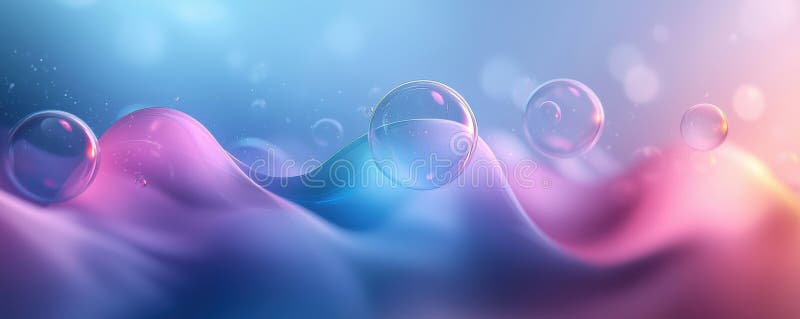 Unde colorate abstracte cu gradient și bule stock images