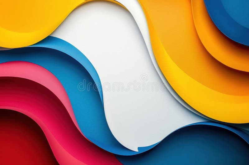 Unde colorate abstracte pe fond alb-curat stock photo