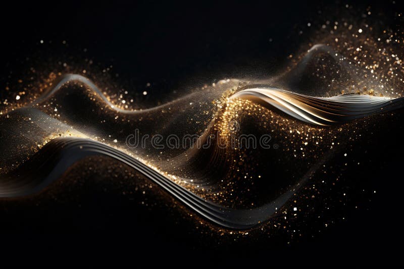 Unde luminoase aurii stock image