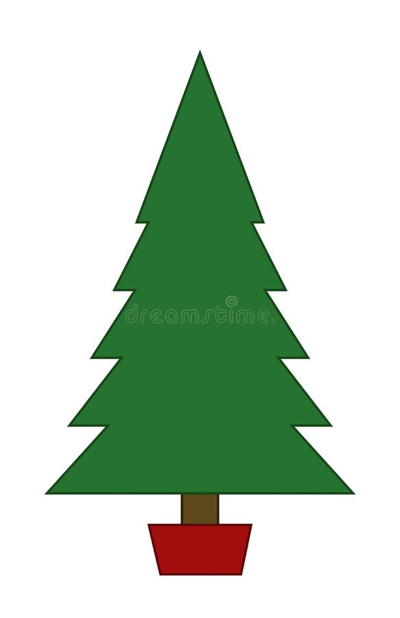 Undecorated Christmas Tree Stock Illustrations 569 Undecorated